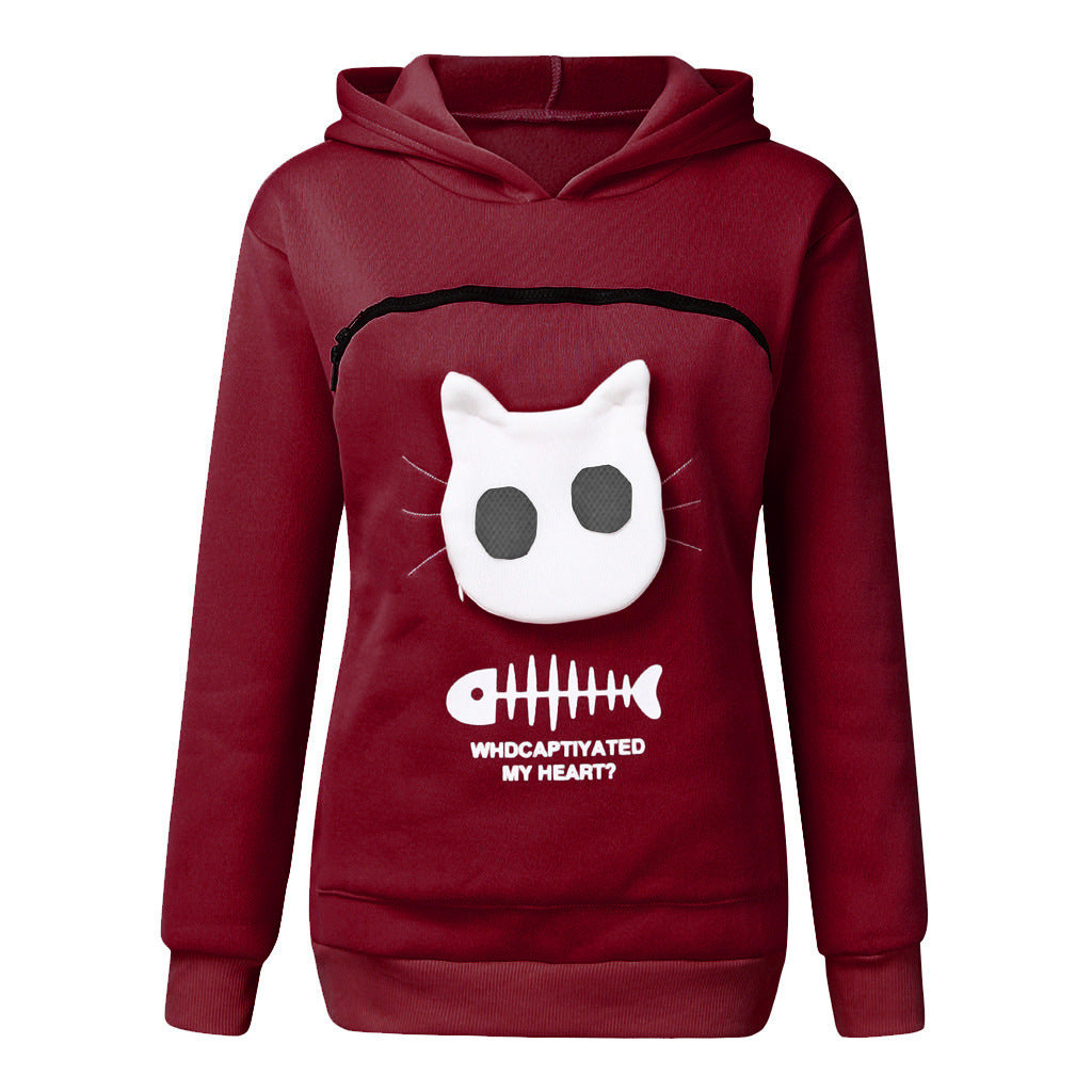 Katzenmotiv Tasche Katzen Outfit Sudadera con capucha