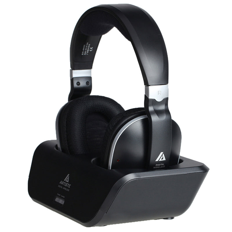 Wireless TV headphones, on-ear bass headphones
