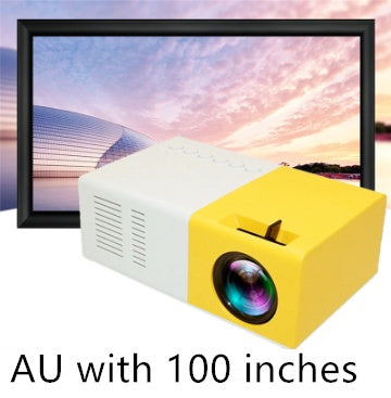 Tragbarer 3D-HD-LED-Heimkino-Projektor mit HDMI- und USB-Audioanschluss, YG300 Mini-Projektor