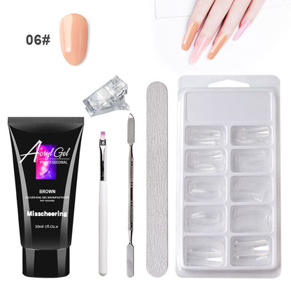 Painless nail extension gel set without paper holder – quick model, painless crystal gel set