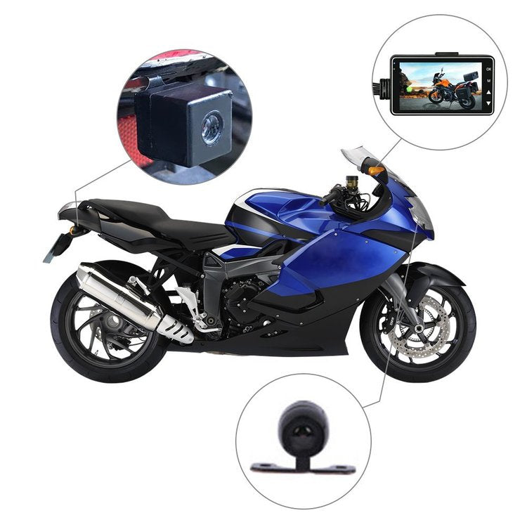 Frontlinse Rücklinse Saugnapf Buck-Kabel Motorrad-Dashcam Set