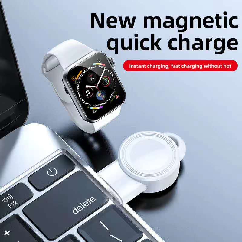 Wireless USB charger for wearable watches – fast charging