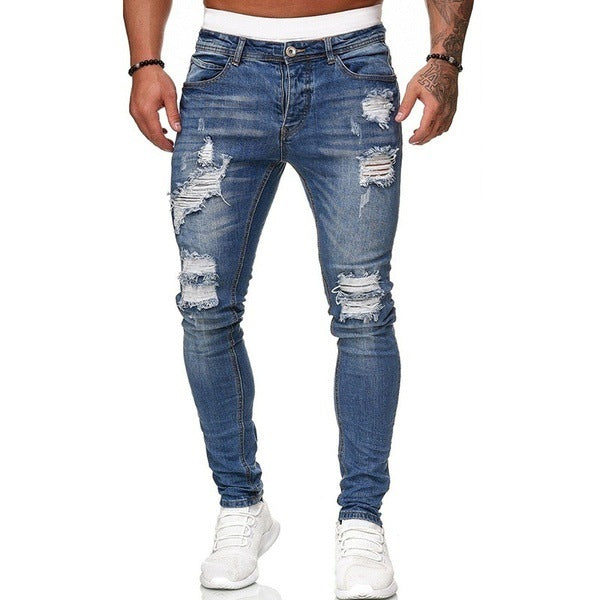 Modische Casual Rissen Vintage pantalones vaqueros ajustados