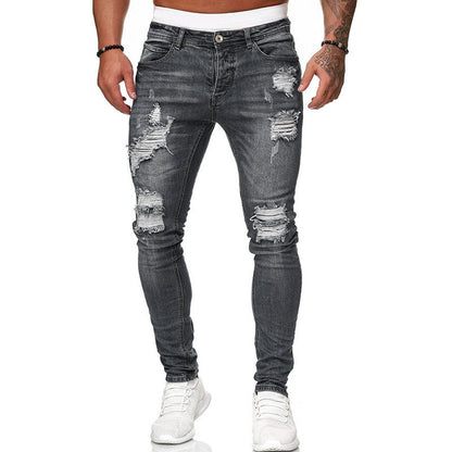 Modische Casual Rissen Vintage pantalones vaqueros ajustados