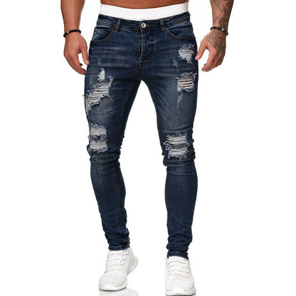 Modische Casual Rissen Vintage pantalones vaqueros ajustados