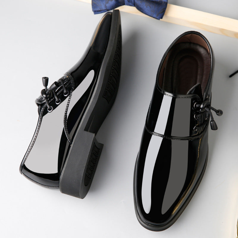 Plus Sizes Lackleder Business Lace-Up Oxfords Style Schuhe
