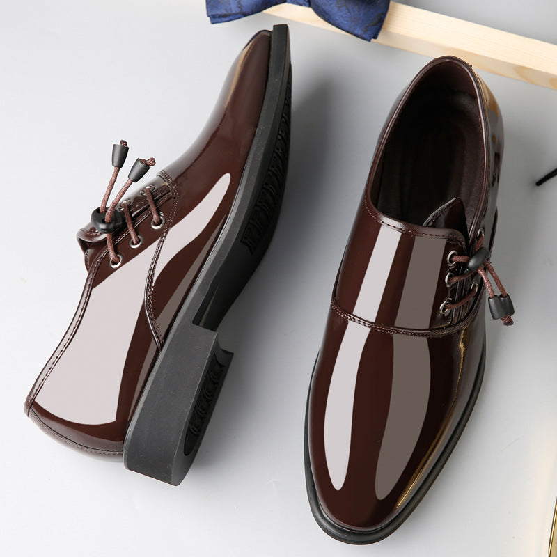 Plus Sizes Lackleder Business Lace-Up Oxfords Style Schuhe