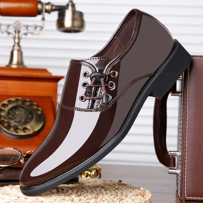 Plus Sizes Lackleder Business Lace-Up Oxfords Style Schuhe
