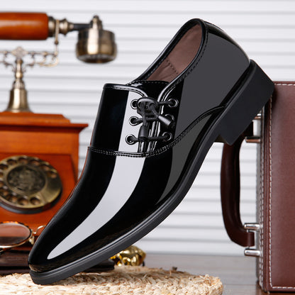 Plus Sizes Lackleder Business Lace-Up Oxfords Style Schuhe
