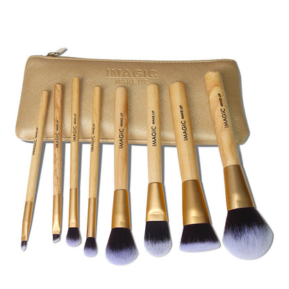Highlighter Foundation Concealer Puder Rouge Lidschatten Lippen Augenbrauen 8-Teiliges Make-Up Pinselset