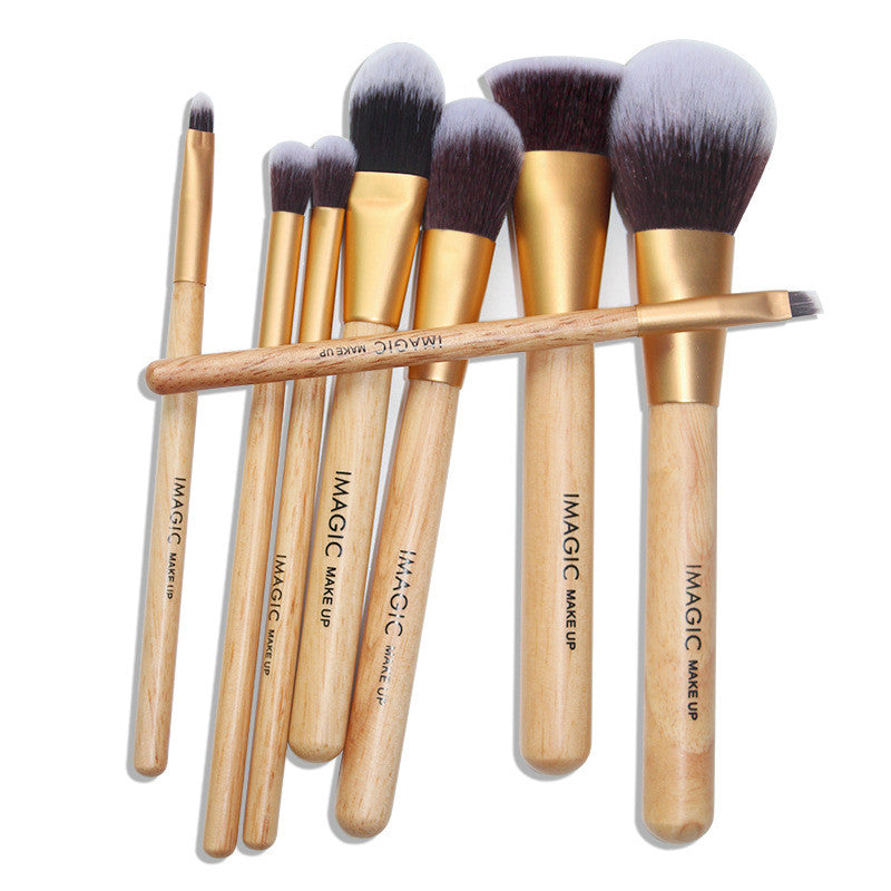 Highlighter Foundation Concealer Puder Rouge Lidschatten Lippen Augenbrauen 8-Teiliges Make-Up Pinselset