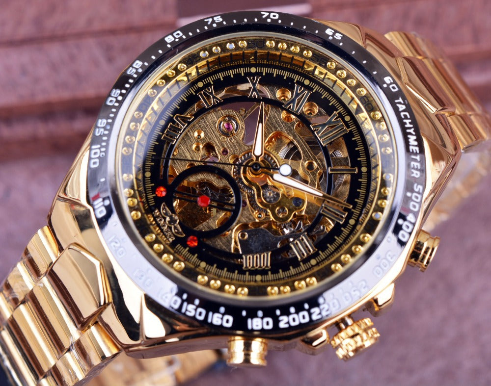 Edelstahl Automatik Armbanduhr