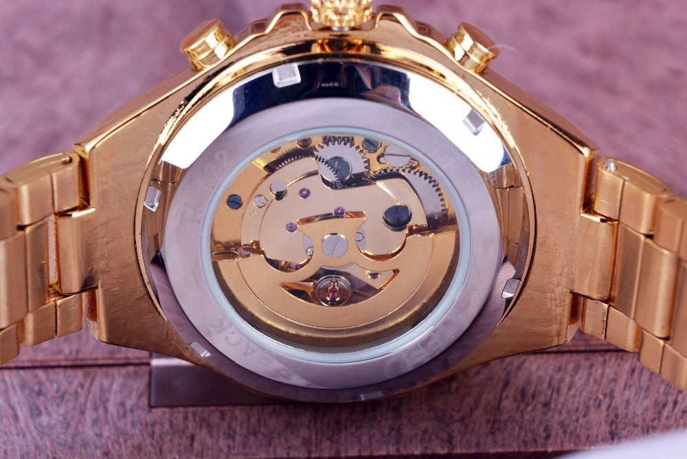 Edelstahl Automatik Armbanduhr