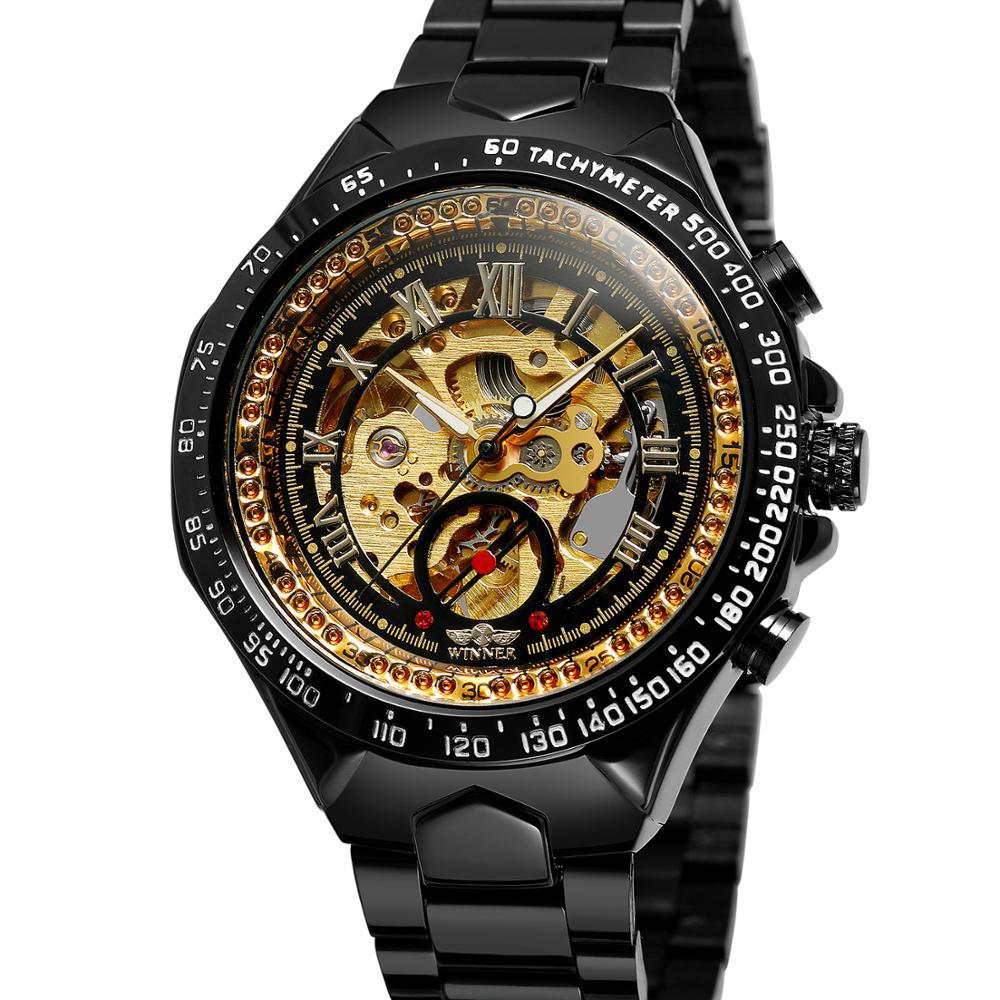 Edelstahl Automatik Armbanduhr