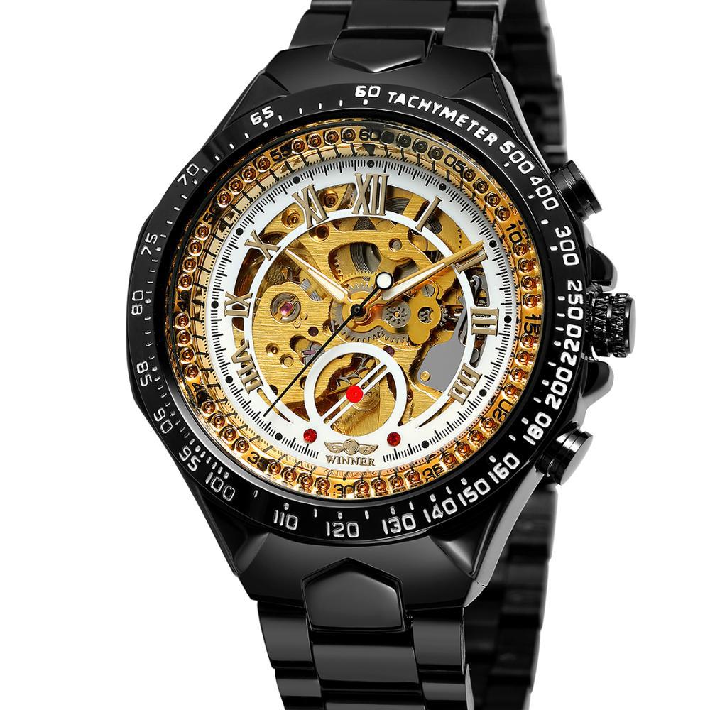 Edelstahl Automatik Armbanduhr