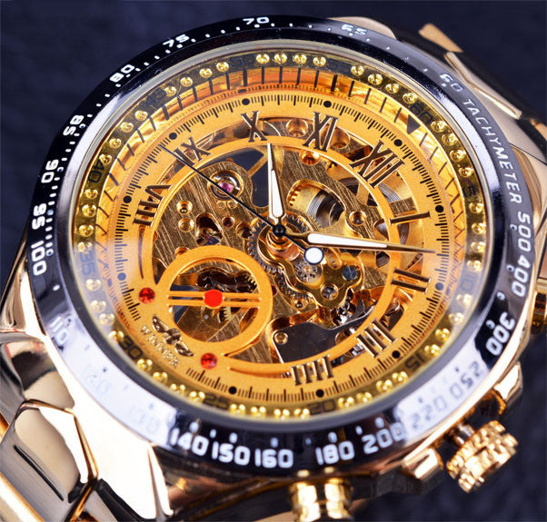 Edelstahl Automatik Armbanduhr
