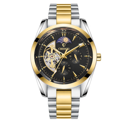 Edelstahl Quarz Mechanische Business Armbanduhr