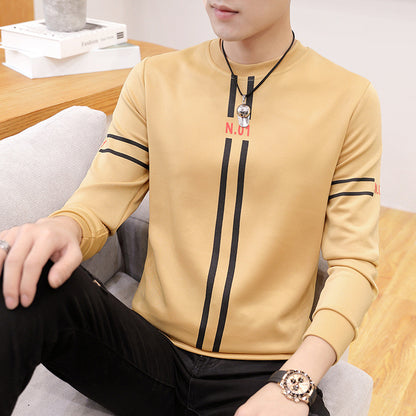 Bedrucktes Rundhalsausschnitt Langarmshirt