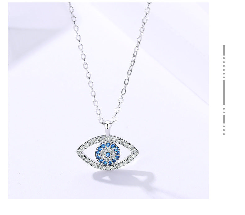 925er Sterlingsilber Dämonenauge Anhänger Halskette