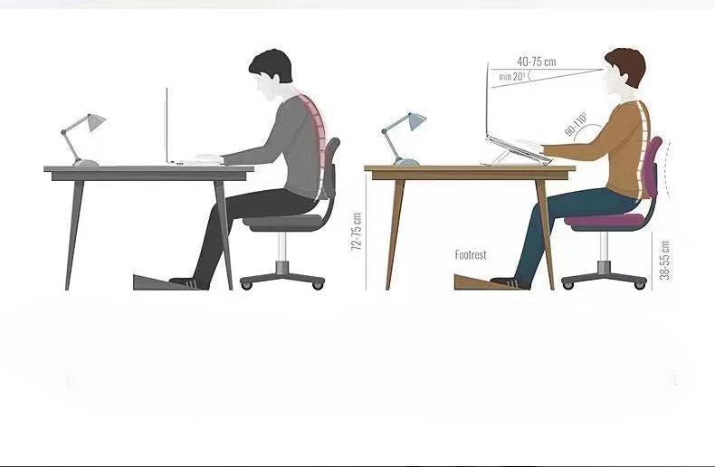 Foldable computer desk for notebooks with dual fans
