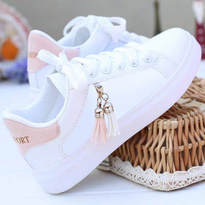 White mesh shoes, fashionable, breathable shoes for women, student shoes, Korean casual shoes, sports shoes, flat shoes, women's shoes