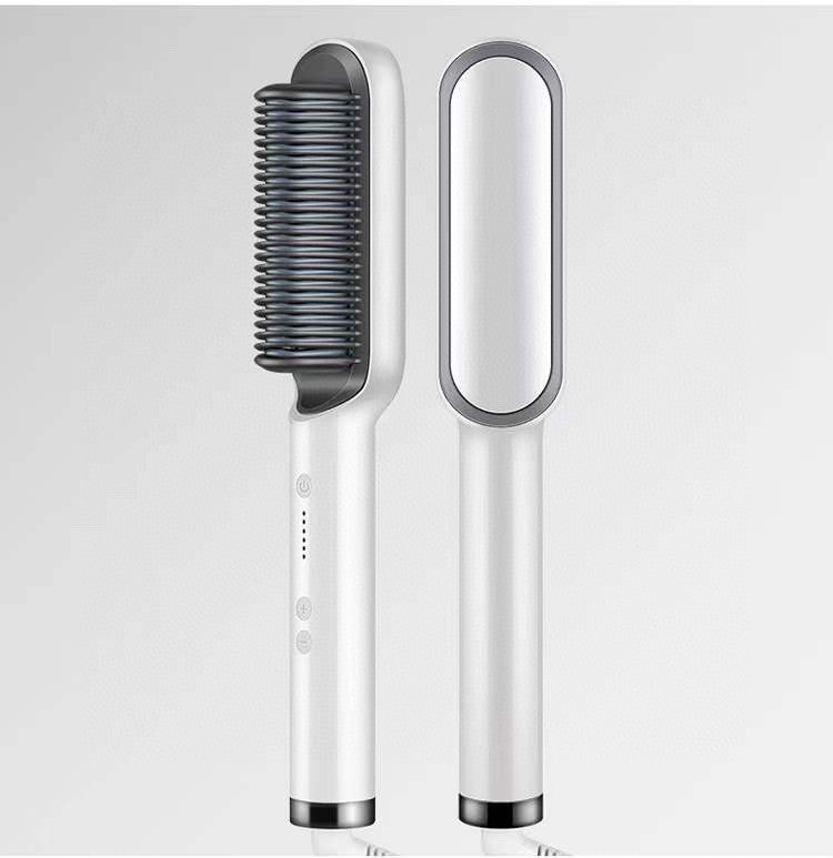 360° Doppelfunktion Locken Glätten Keramik 2-in-1-Haarglättungskamm