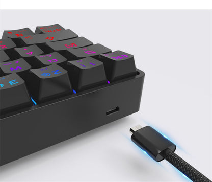 Kabellose Bluetooth-Tastatur mit farbigen PBT-Tastenkappen, mechanische Tastatur
