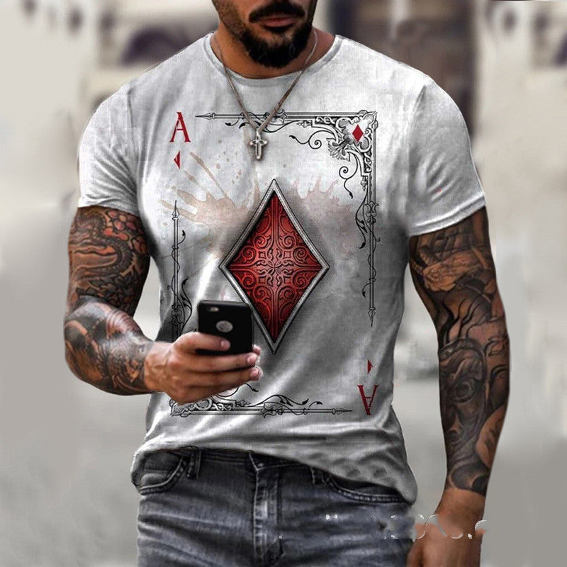Playing card motif T-shirt