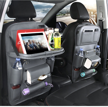 PU Leder Auto Aufbewahrungstasche Multifunktions-Rücksitzablage Hängetasche Wasserdichter Auto-Organizer Automotive Interieur Zubehör