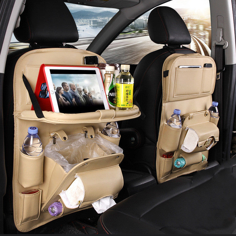 PU Leder Auto Aufbewahrungstasche Multifunktions-Rücksitzablage Hängetasche Wasserdichter Auto-Organizer Automotive Interieur Zubehör
