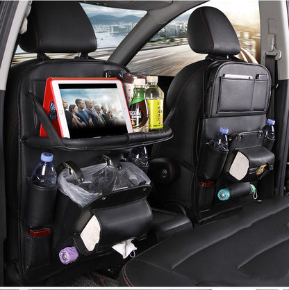 PU Leder Auto Aufbewahrungstasche Multifunktions-Rücksitzablage Hängetasche Wasserdichter Auto-Organizer Automotive Interieur Zubehör