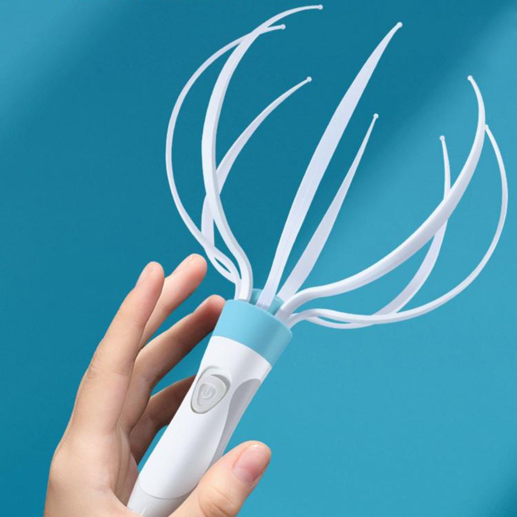 Head massager with vibration function and eight claws for scalp care