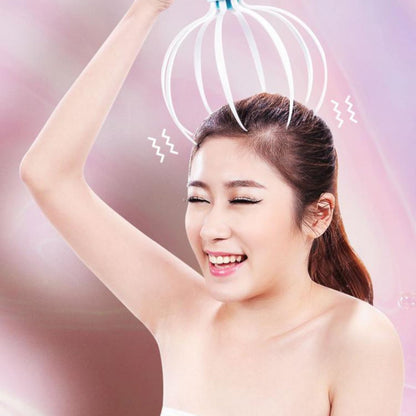 Head massager with vibration function and eight claws for scalp care