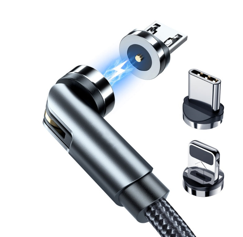 Essager 360° drehbares magnetisches USB-C-Ladekabel mit Schnellladefunktion und Magnetladefunktion, 540° drehbares magnetisches Micro-USB-Ladekabel