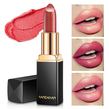 Farbtemperaturwechsel Perlmuttartiger Glänzender Metallic Lippenstift