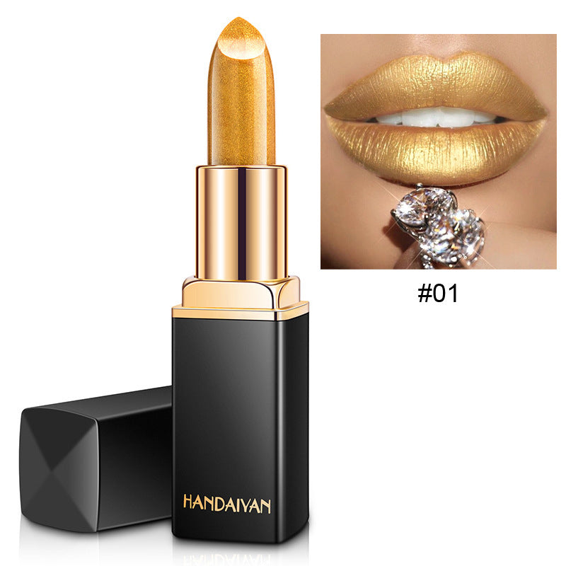 Farbtemperaturwechsel Perlmuttartiger Glänzender Metallic Lippenstift