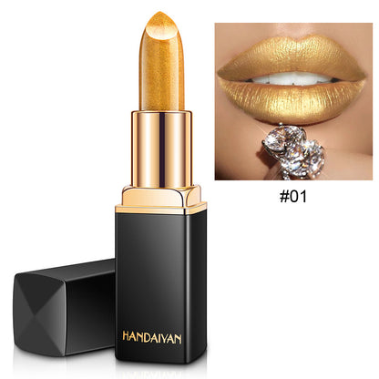 Farbtemperaturwechsel Perlmuttartiger Glänzender Metallic Lippenstift