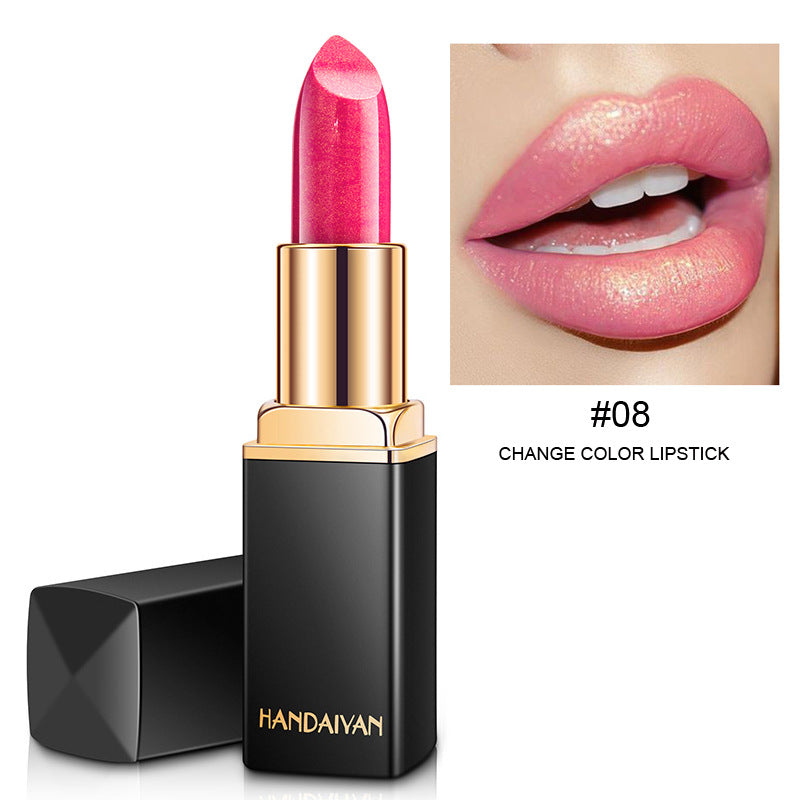 Farbtemperaturwechsel Perlmuttartiger Glänzender Metallic Lippenstift