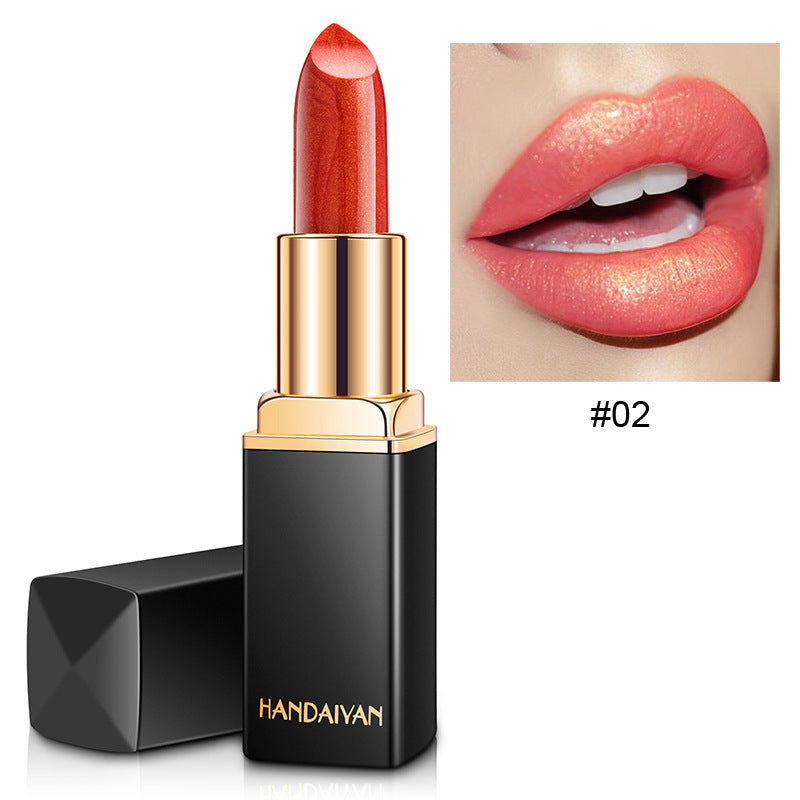 Farbtemperaturwechsel Perlmuttartiger Glänzender Metallic Lippenstift