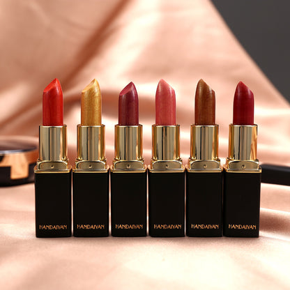 Farbtemperaturwechsel Perlmuttartiger Glänzender Metallic Lippenstift