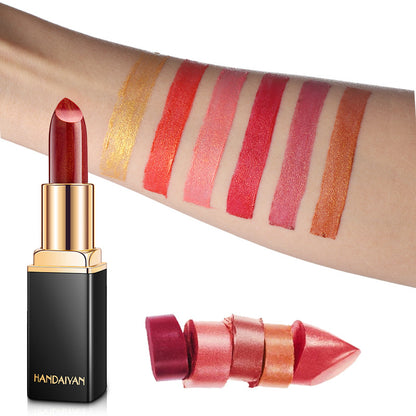 Farbtemperaturwechsel Perlmuttartiger Glänzender Metallic Lippenstift