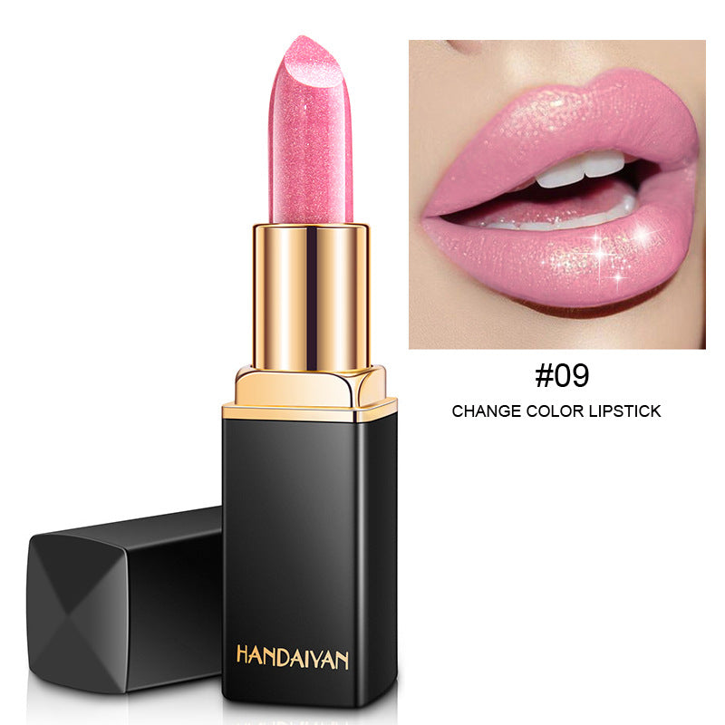 Farbtemperaturwechsel Perlmuttartiger Glänzender Metallic Lippenstift