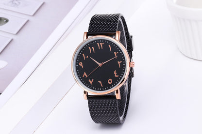 Fashionable Creative Quartz Digital Mesh Wristwatches