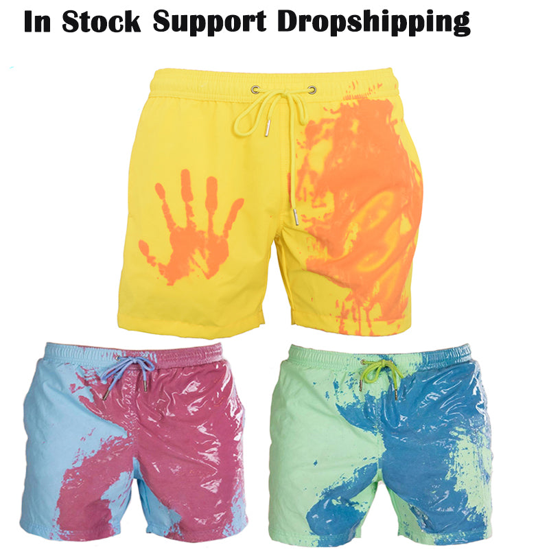 Magische Farbwechsel Schnelltrocknend Strand Badeshorts
