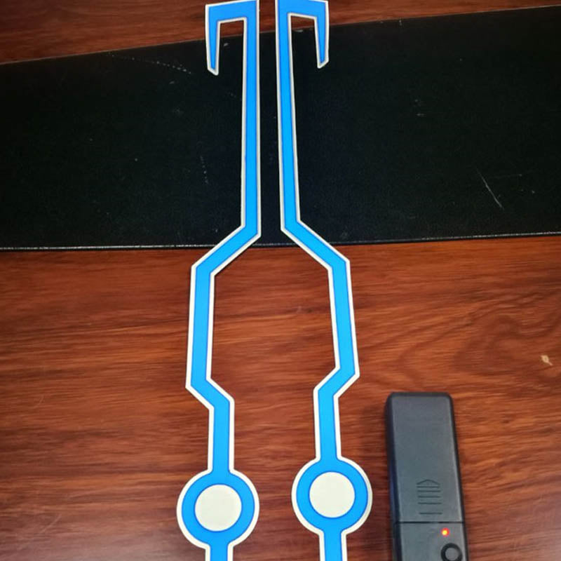 LED  DIY Kaltlichtfolie Helm-Fahrsignalstreifen Blinker Set