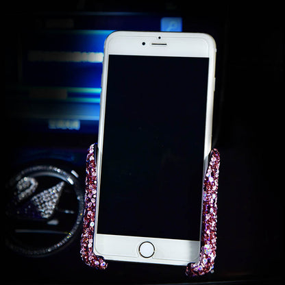 Organizador de caja de basura con cargador USB LED Lila Diamant para colgar en el coche