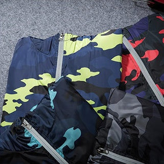 Covrlge Leuchte Reißverschluss Camouflage Kapuzenjacke