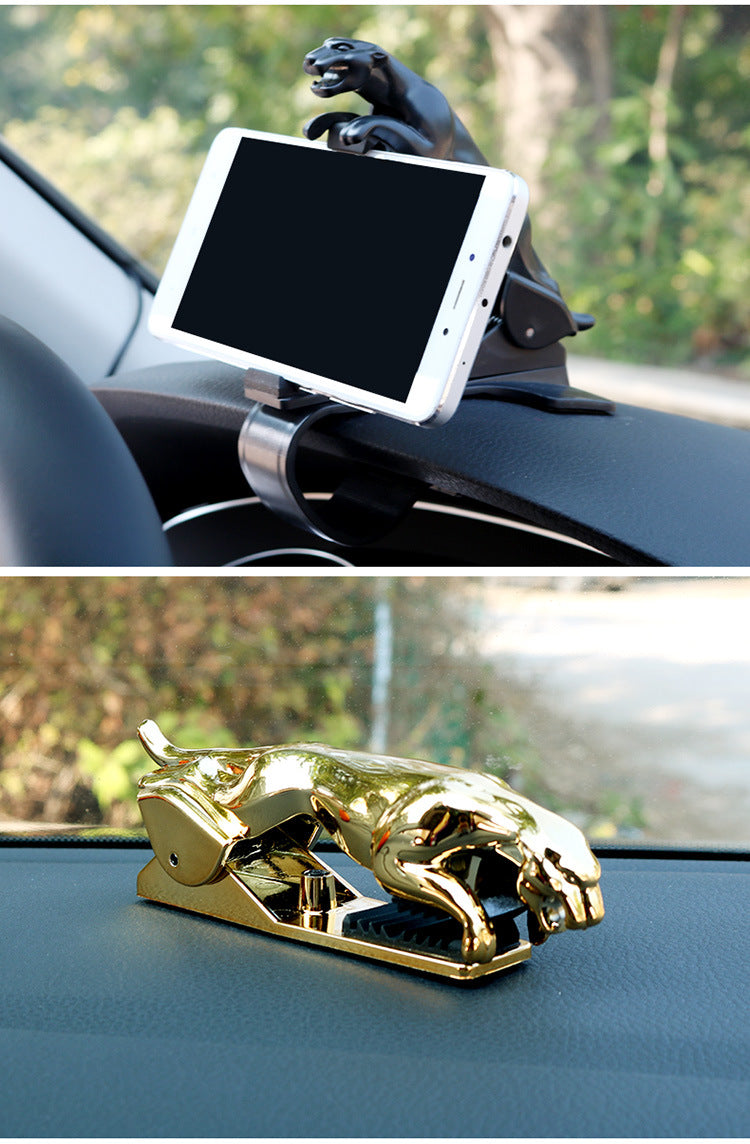 Car accessories, mobile phone holder, GPS stand, adjustable mobile phone, Jaguar design, 360 degrees 