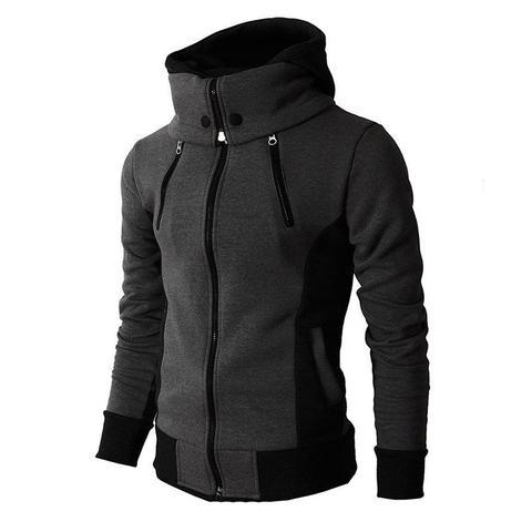 Reißverschluss Slim Fit Kapuzen-Sweatshirtjacke