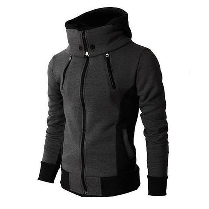 Reißverschluss Slim Fit Kapuzen-Sweatshirtjacke